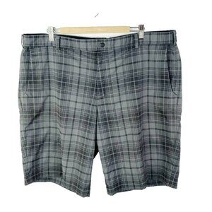 Nike Golf Shorts Mens Size 42 Dri-Fit Tour Performance Gray Plaid 11.5" Inseam
